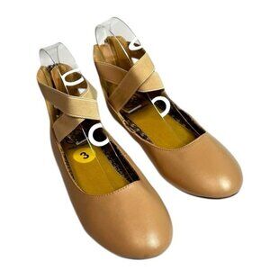 Daisy Fuentes Esther Ballet Flats With Cross Cross Ankle Straps Pink Sz 3M